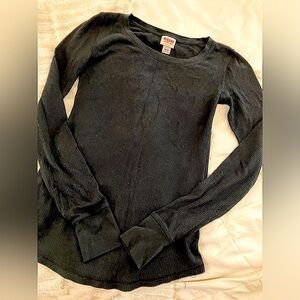 Black thermal long sleeve shirt